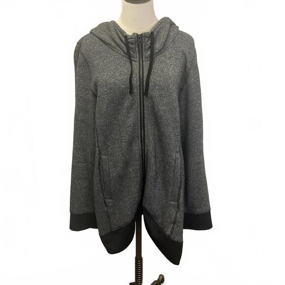 bloom Jackets & Blazers - Bloom Women's Size XL Gray Organic Cotton Full Zip Up Hooded Jacket Coat
